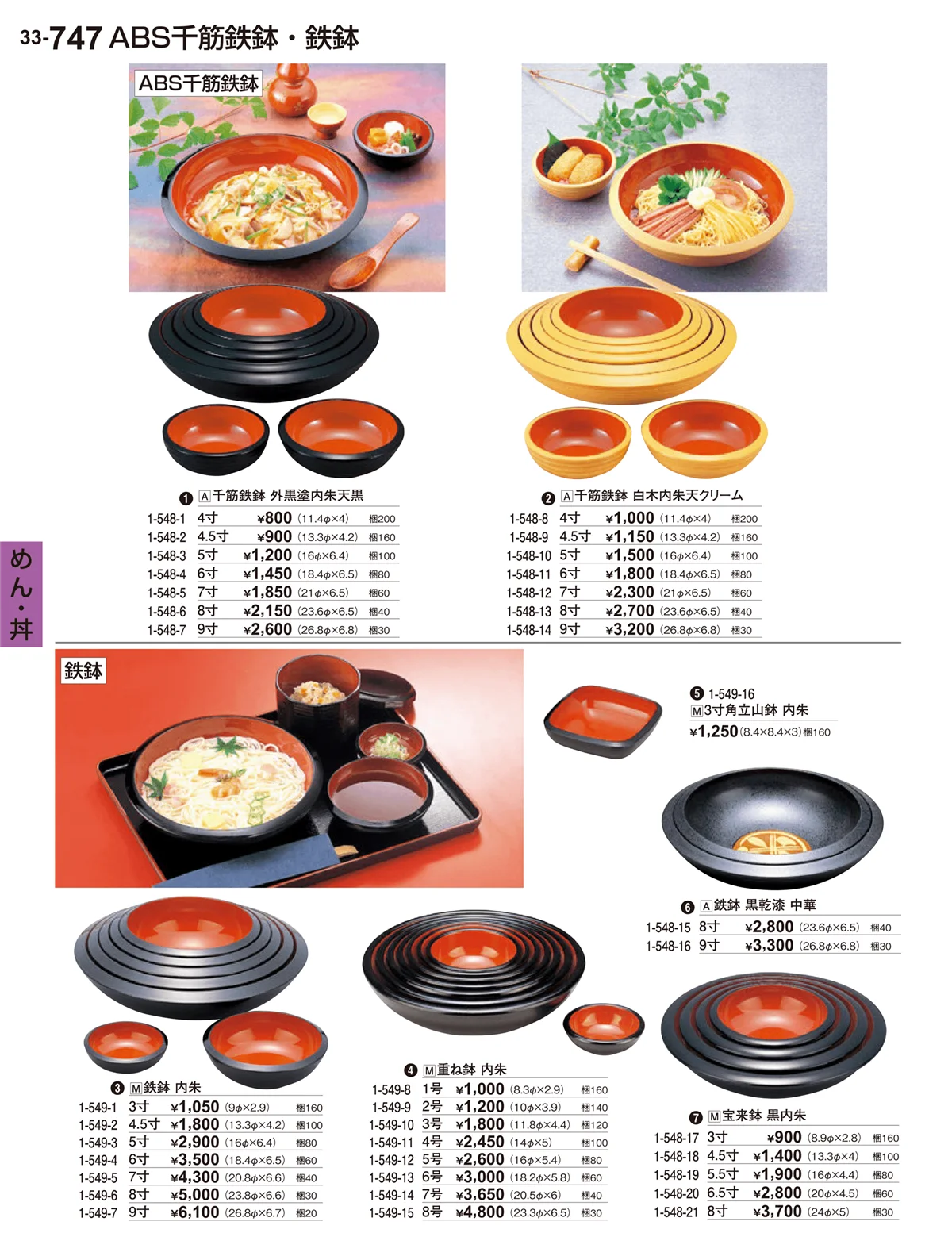 割烹漆器vol.33・ページ番号747・めん・丼