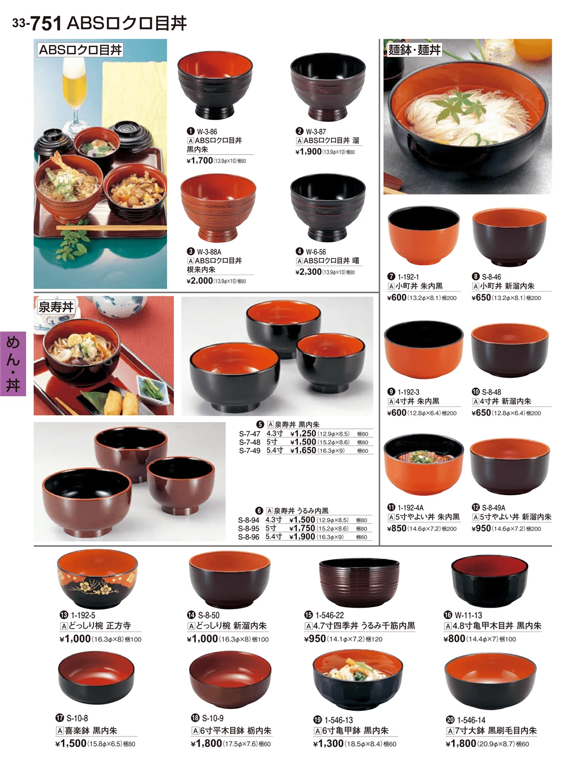 割烹漆器vol.33・ページ番号751・めん・丼