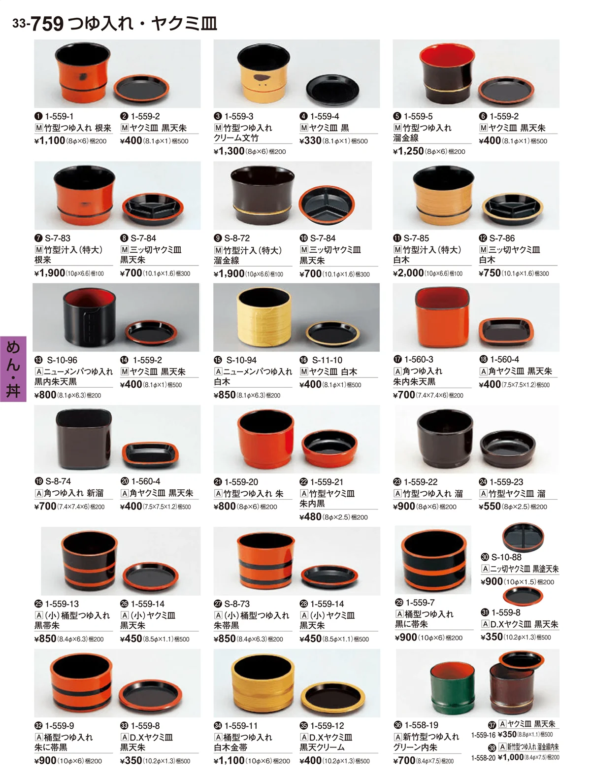 割烹漆器vol.33・ページ番号759・めん・丼