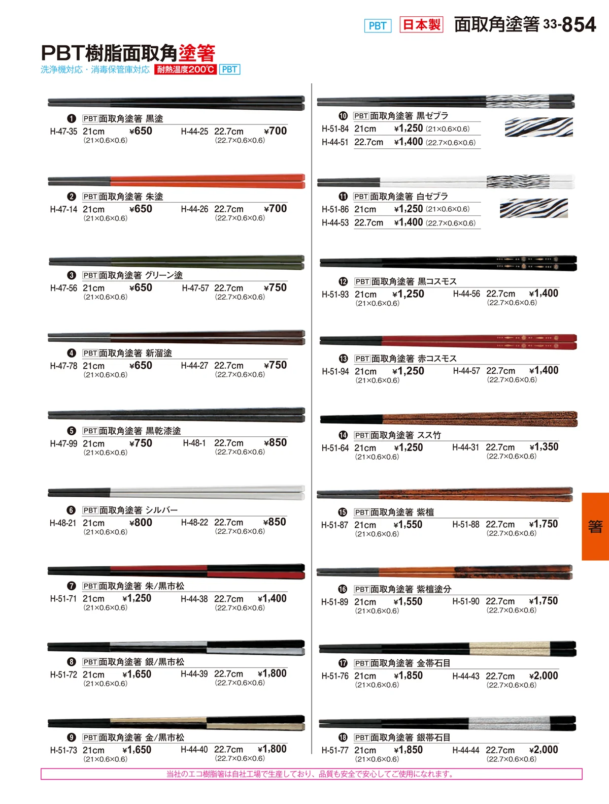 割烹漆器vol.33・ページ番号854・箸