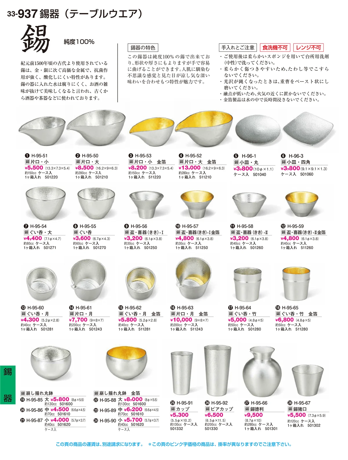 割烹漆器vol.33・ページ番号937・錫器