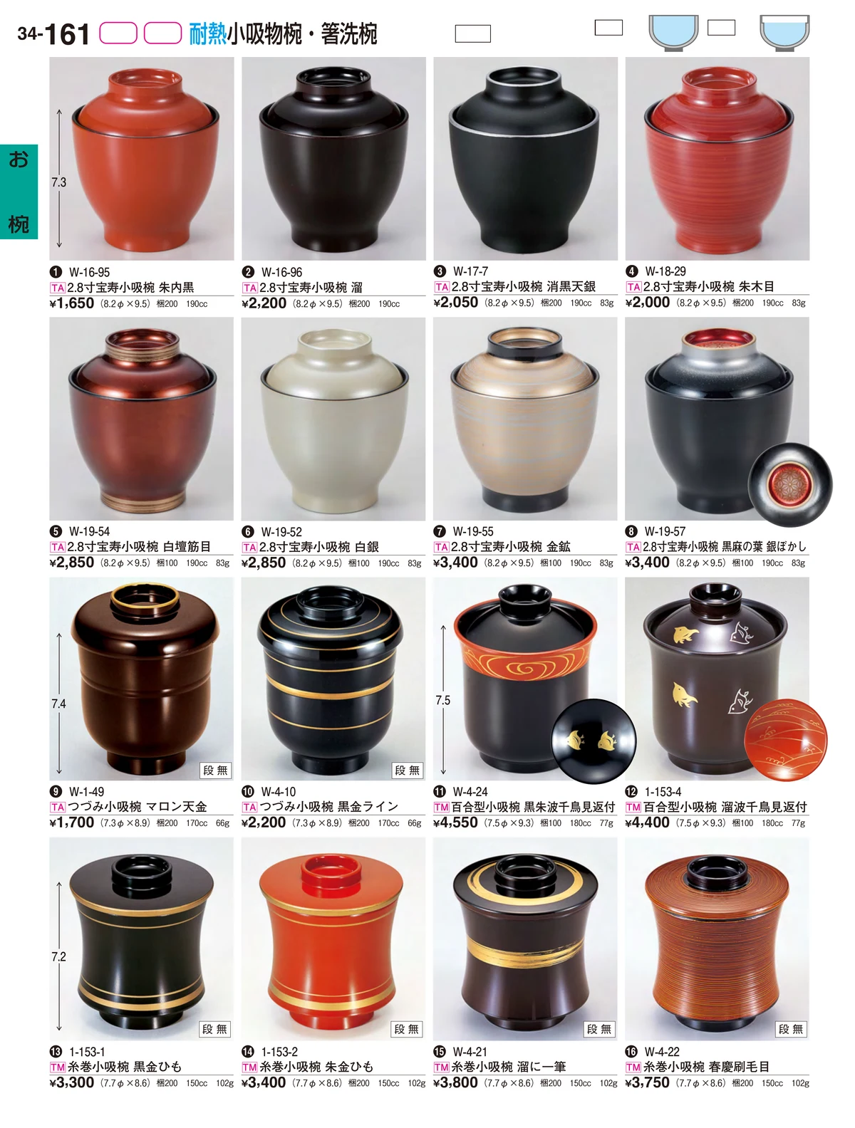 割烹漆器vol.34・ページ番号161・お椀