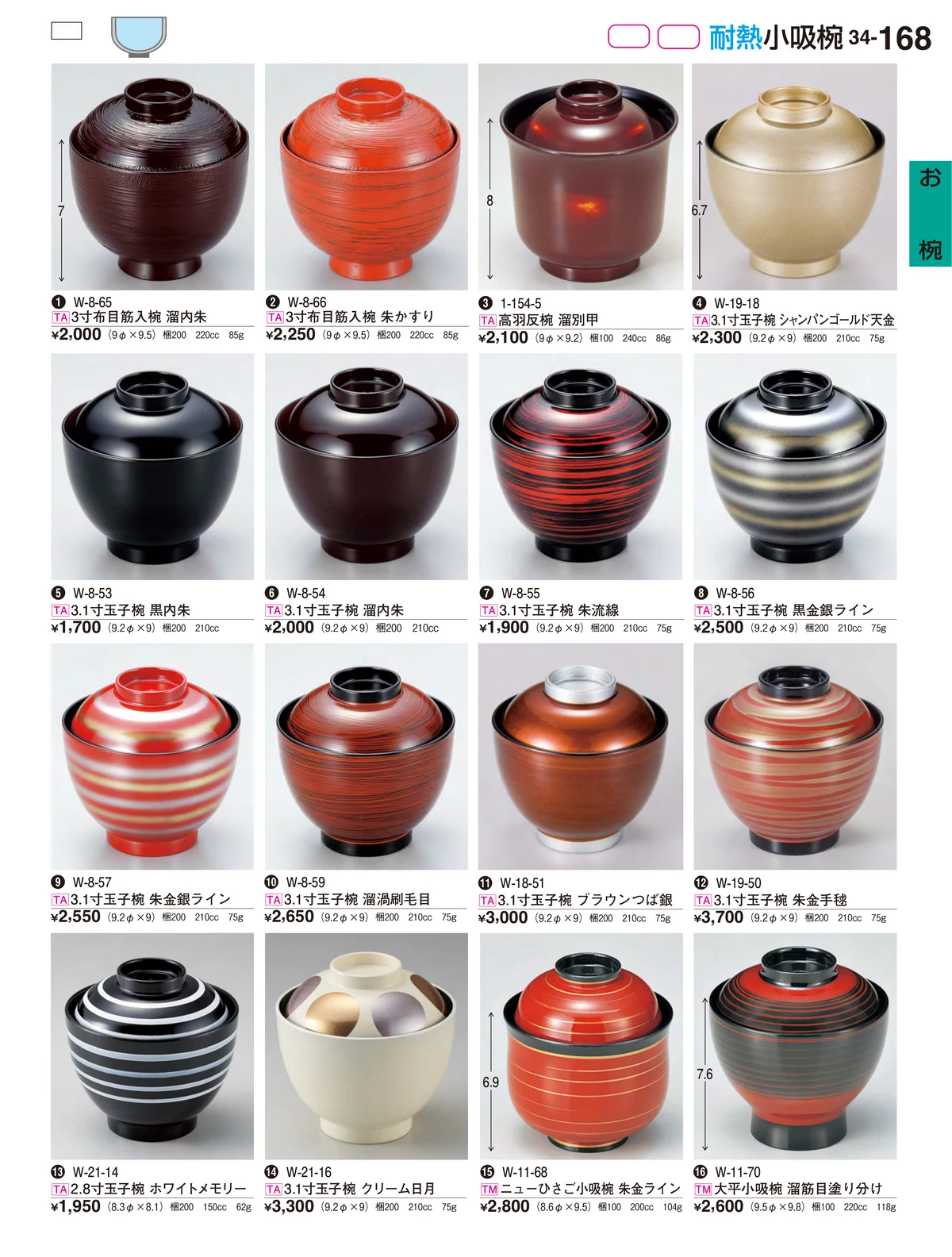 割烹漆器vol.34・ページ番号168・お椀