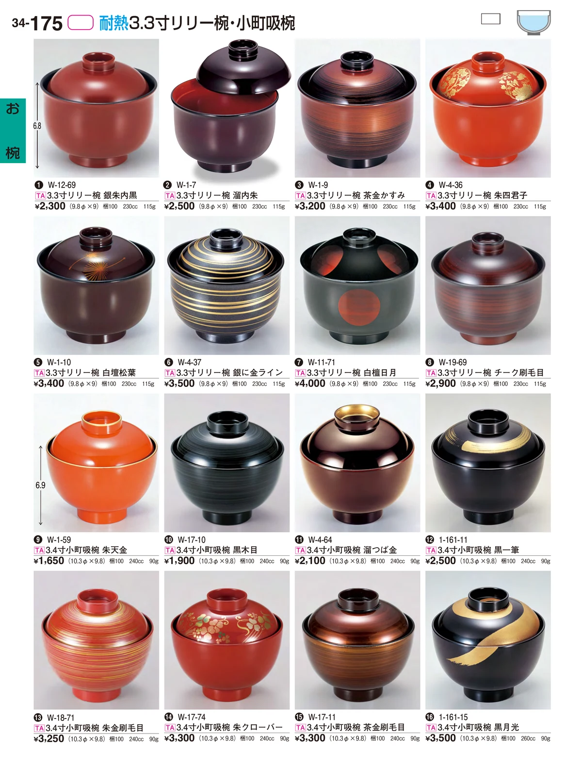 割烹漆器vol.34・ページ番号175・お椀