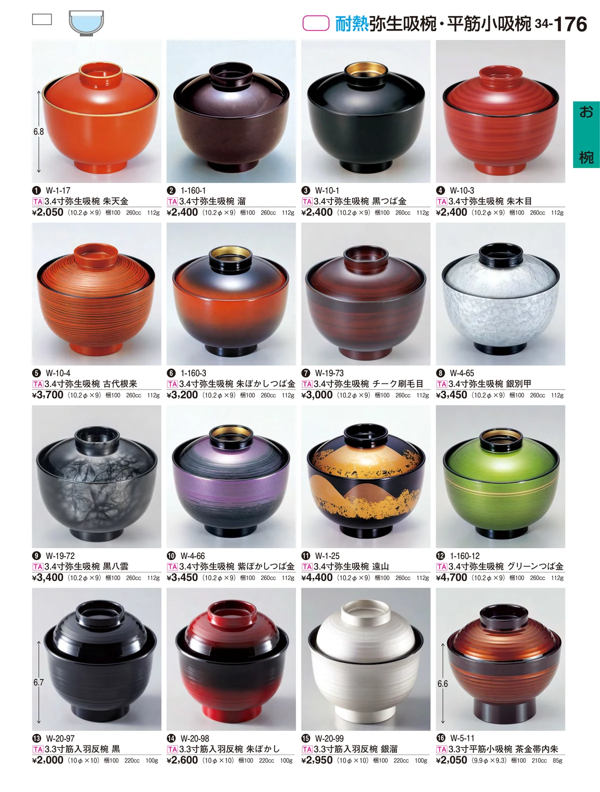 割烹漆器vol.34・ページ番号176・お椀