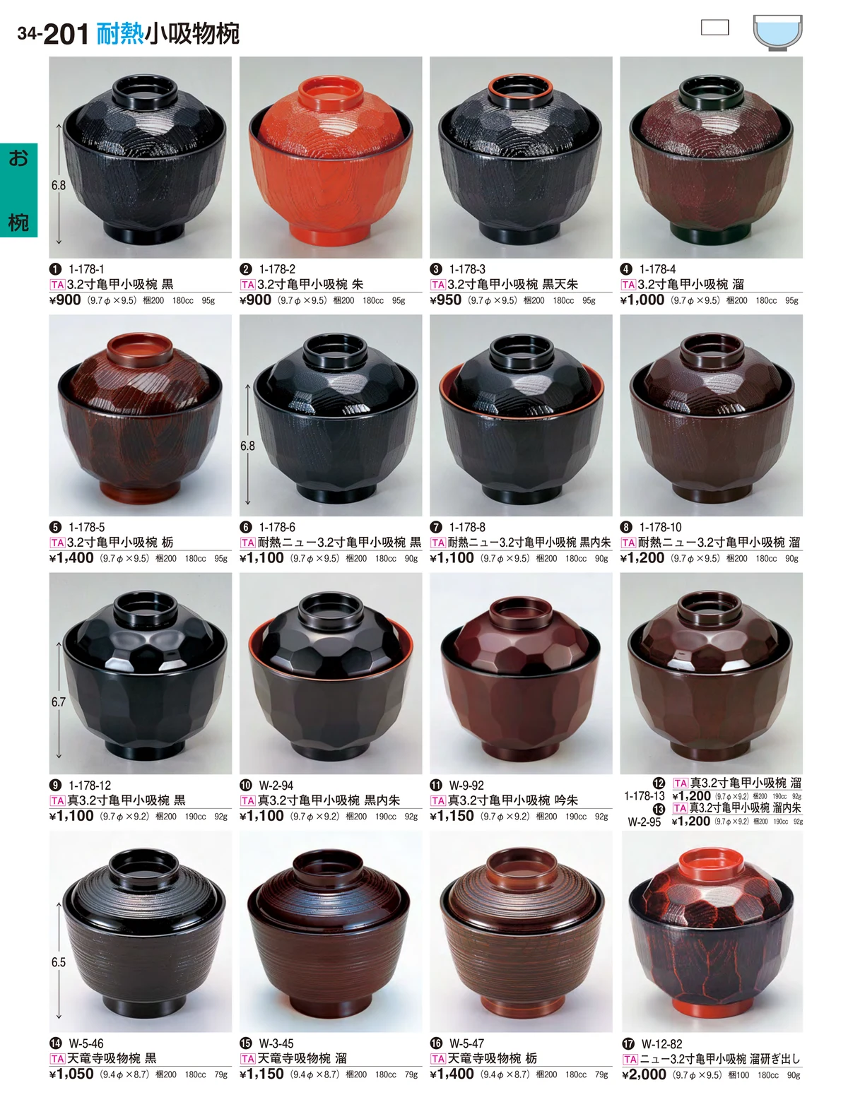 割烹漆器vol.34・ページ番号201・お椀