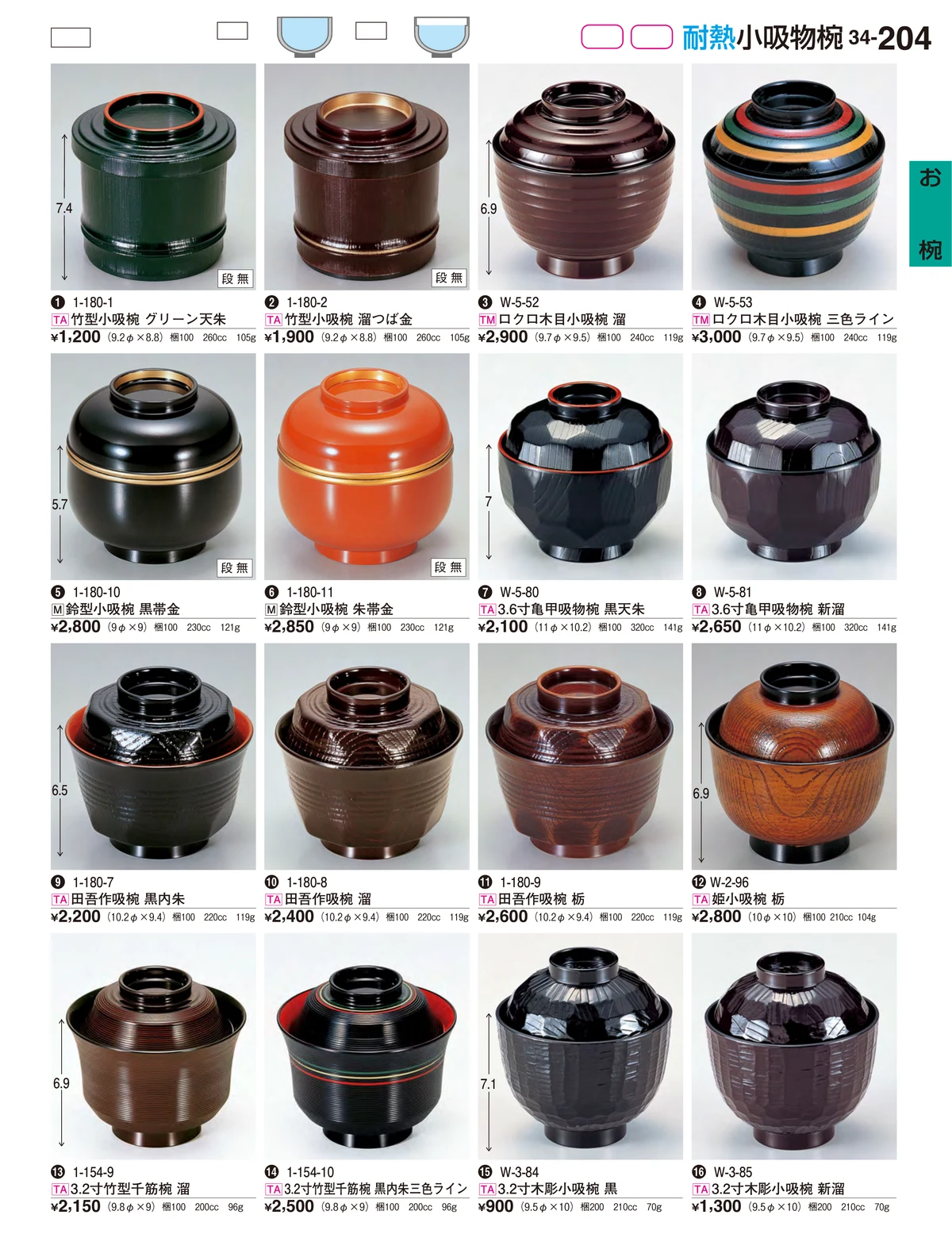 割烹漆器vol.34・ページ番号204・お椀