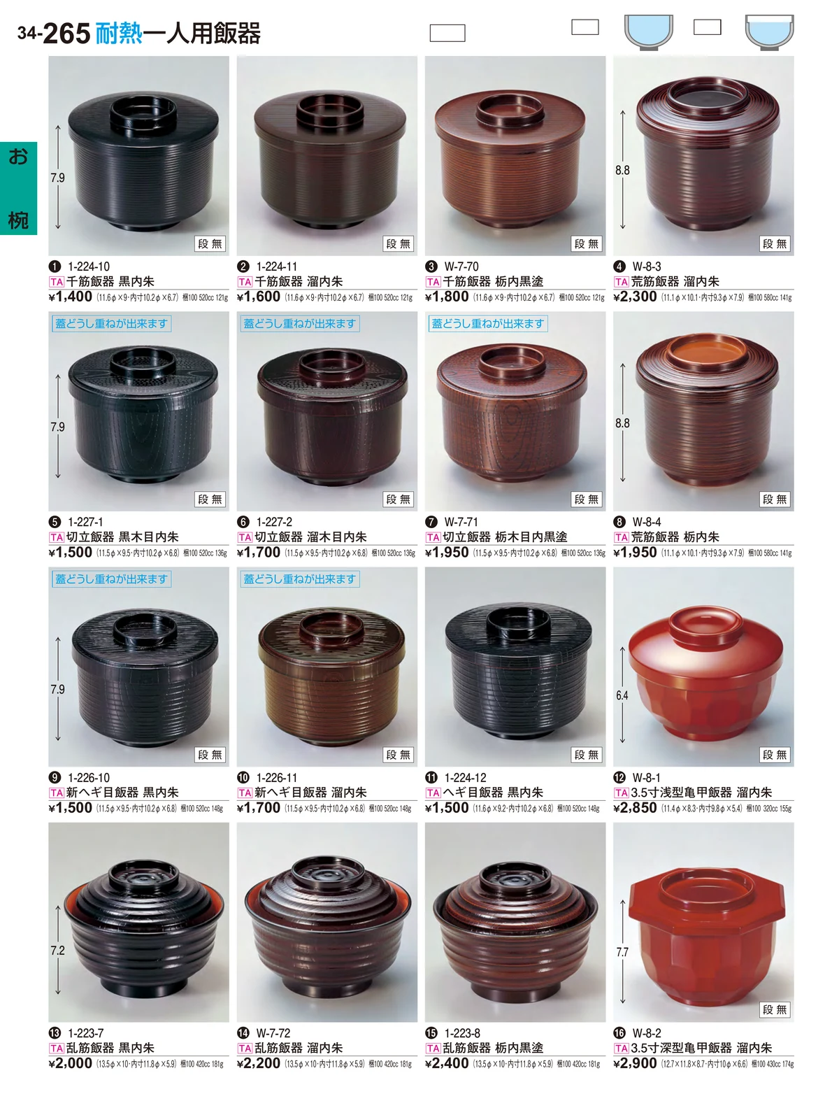 割烹漆器vol.34・ページ番号265・お椀