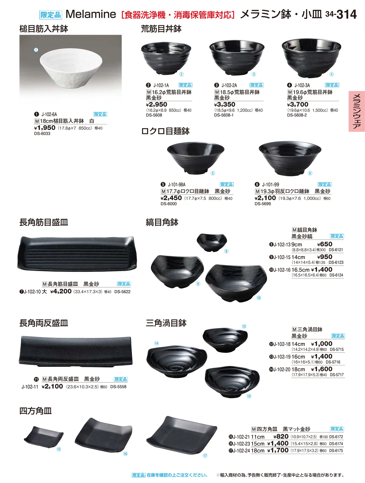 割烹漆器vol.34・ページ番号314・メラミンウェア