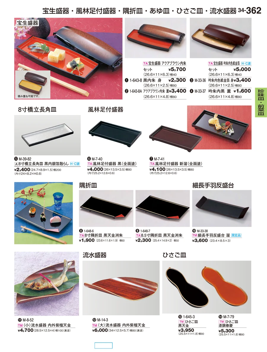 珍味皿・前菜皿 ページ362