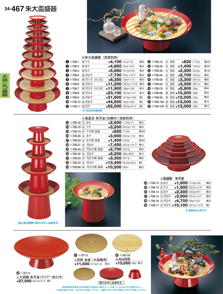 大皿（丸）盛器 ページ467