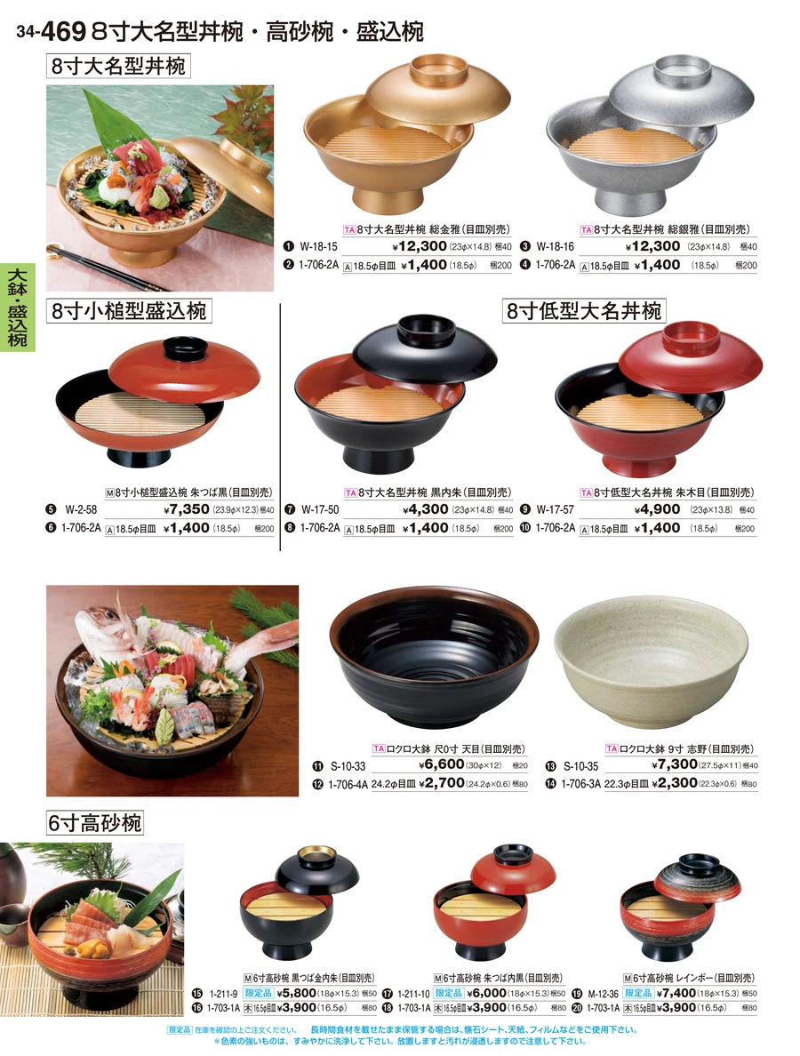 大鉢・盛込椀 ページ469