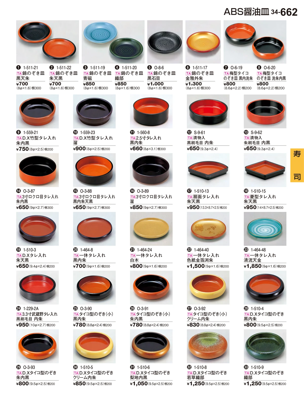 割烹漆器vol.34・ページ番号662・寿司