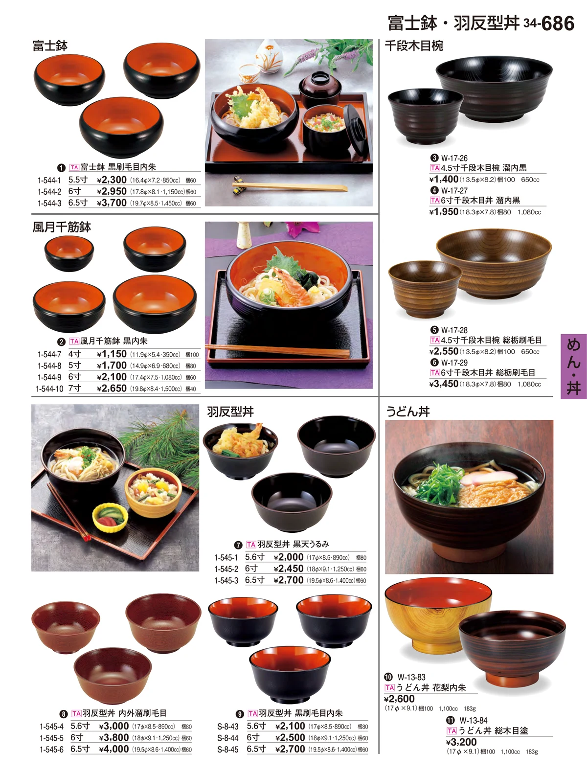 割烹漆器vol.34・ページ番号686・めん・丼