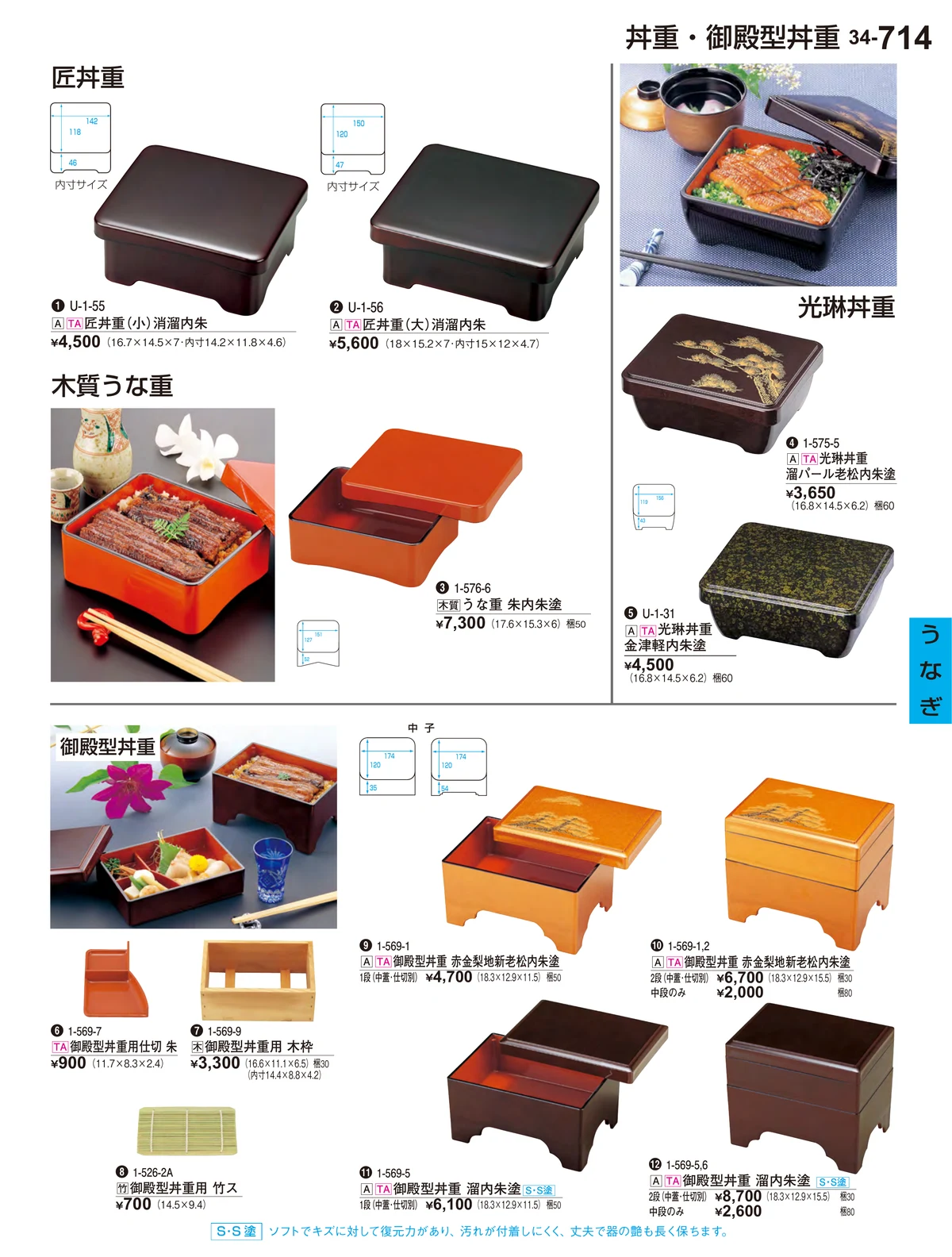 割烹漆器vol.34・ページ番号714・うなぎ