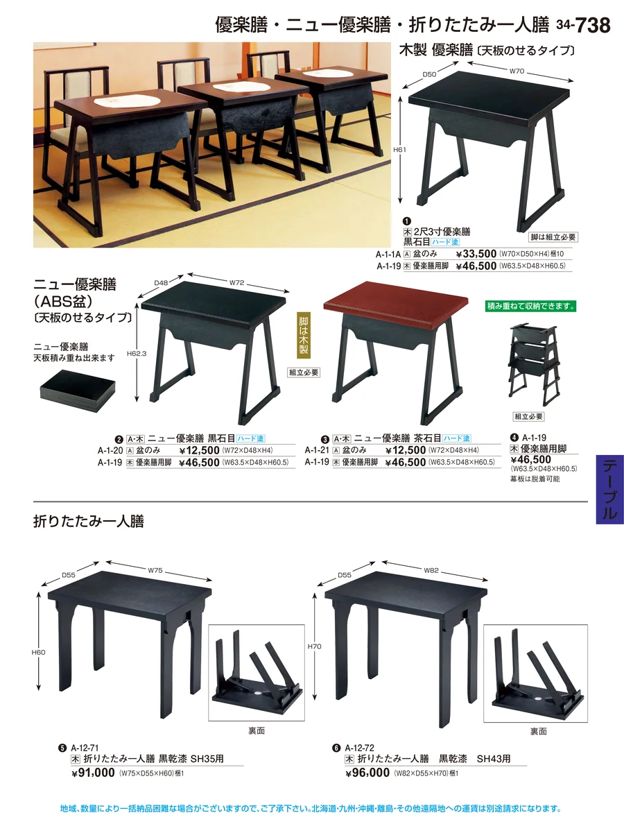 テーブル ページ738