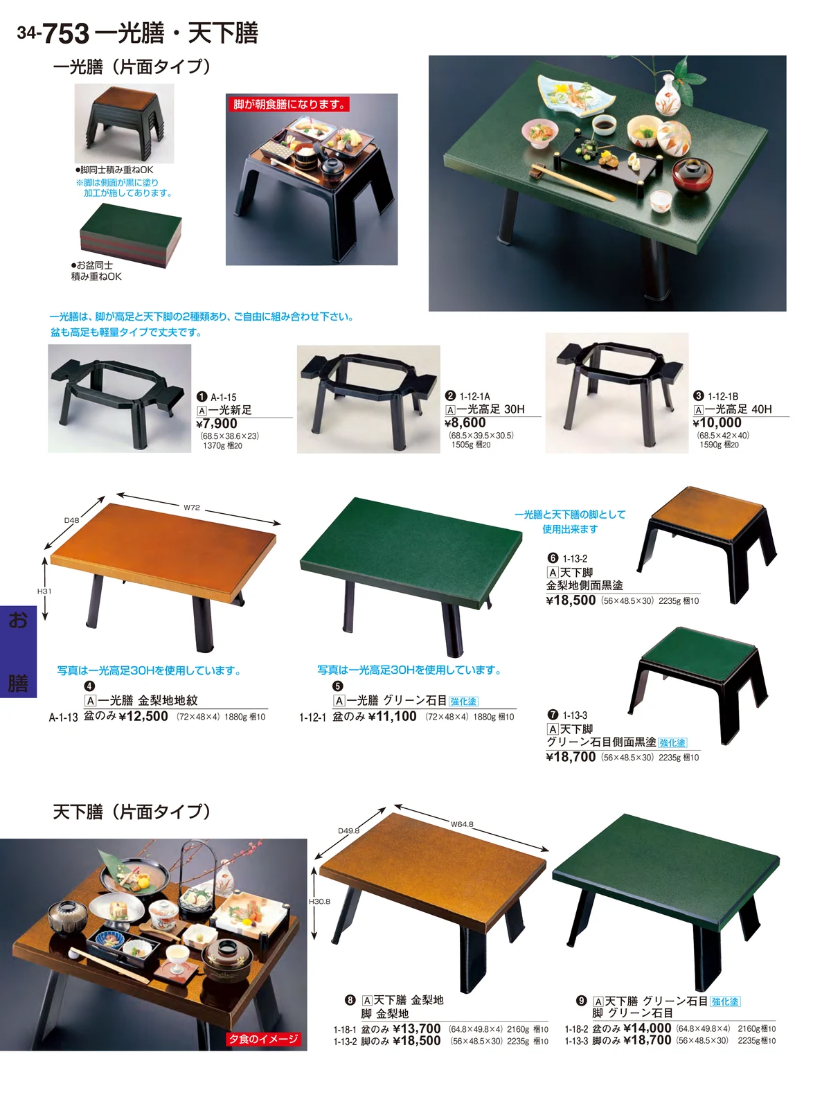 割烹漆器vol.34・ページ番号753・お膳