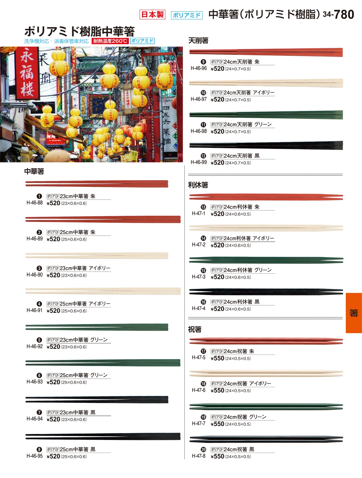 割烹漆器vol.34・ページ番号780・箸