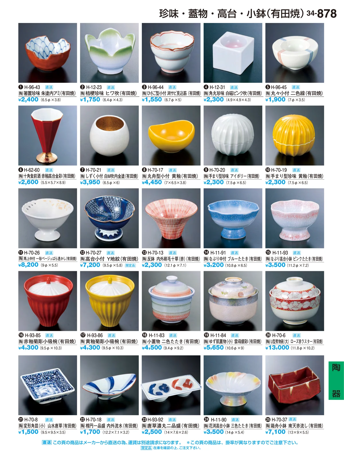 割烹漆器vol.34・ページ番号878・陶器