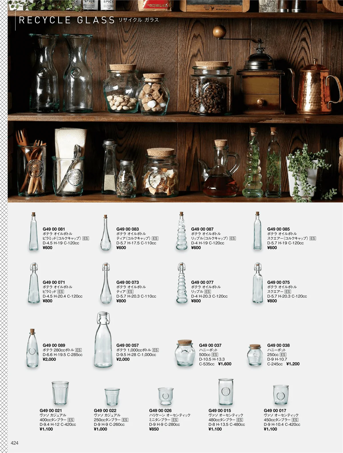ORIGINAL_TABLEWARE_vol.22・ページ番号424・リサイクルガラス