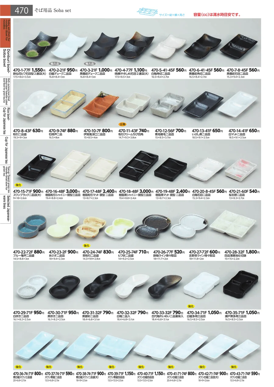 そば用品・めん皿・めん鉢 ページ470