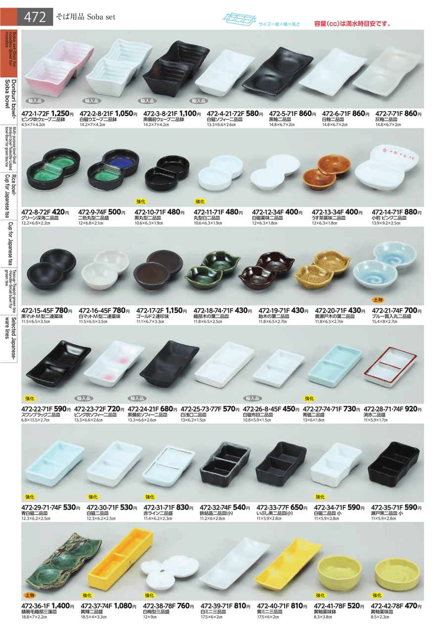 そば用品・めん皿・めん鉢 ページ472