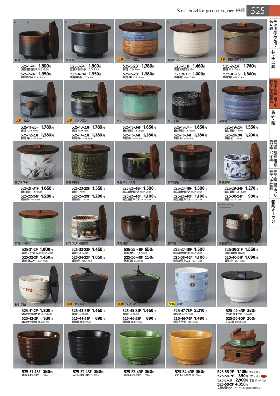 蓋丼・大茶・毛料・飯器 ページ525
