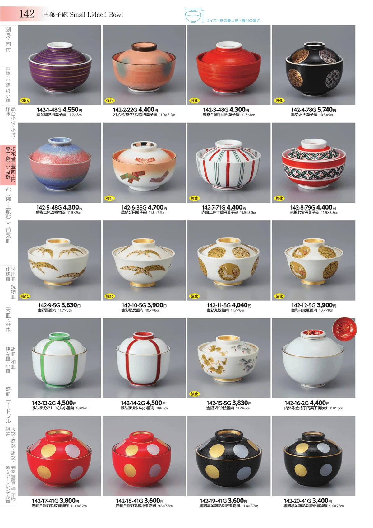 みやび街道vol.3・ページ番号142・松花堂・蓋向・円菓子碗・小吸碗
