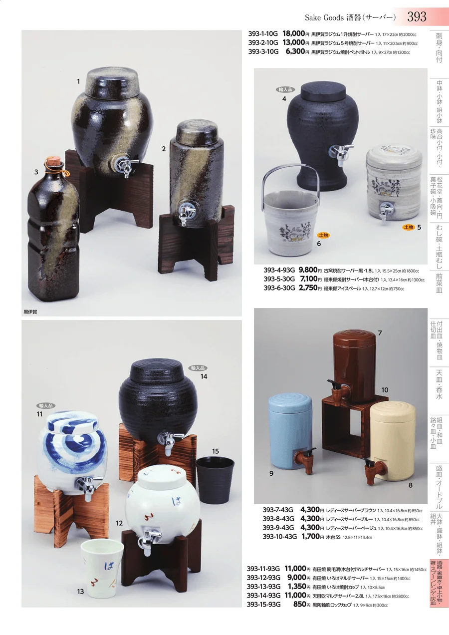 酒器・箸置き・卓上小物・箸・スプーンレンゲ・灰皿 ページ393