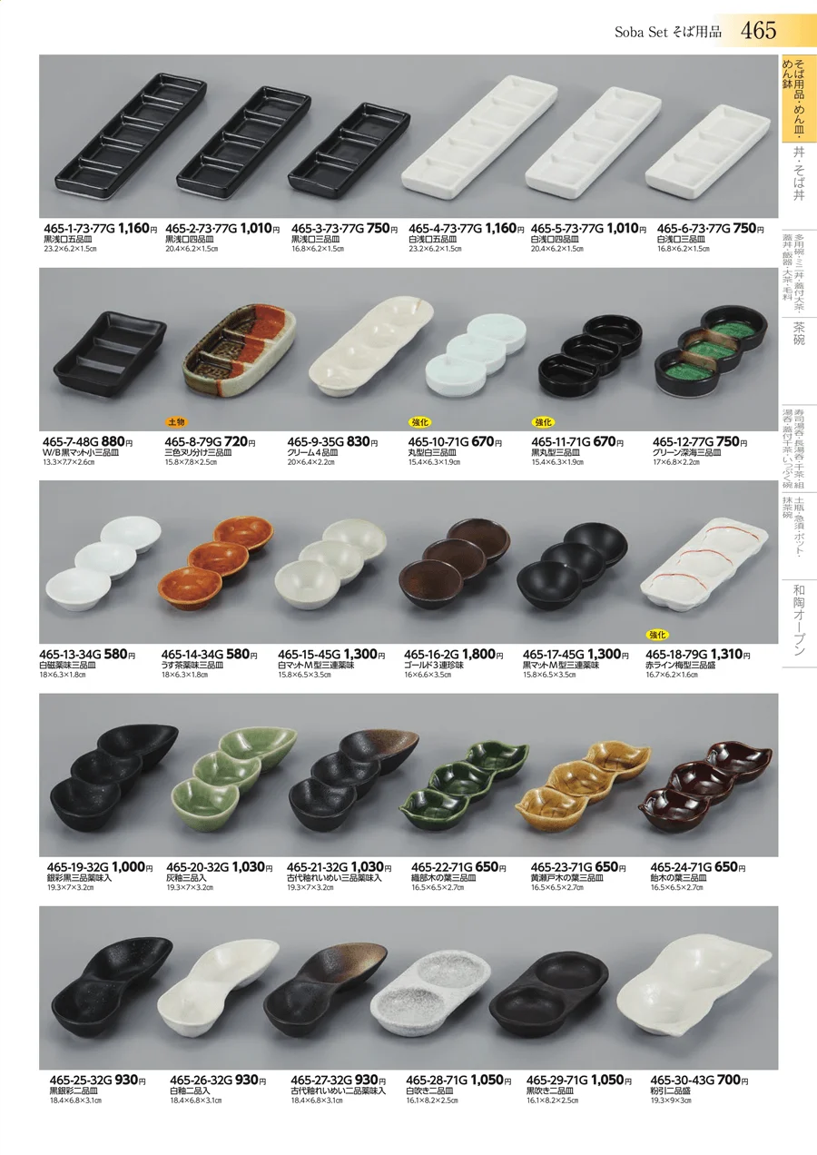 そば用品・めん皿・めん鉢 ページ465