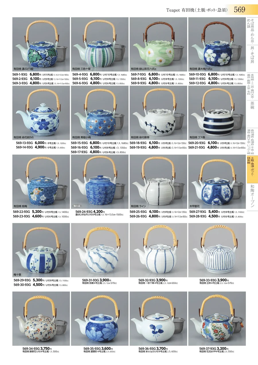 土瓶・急須・ポット・抹茶碗 ページ569