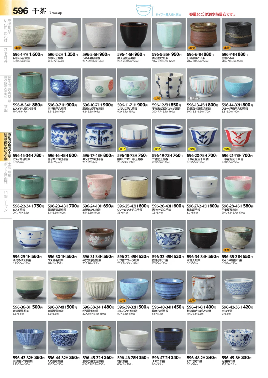 湯呑・煎茶 ページ596