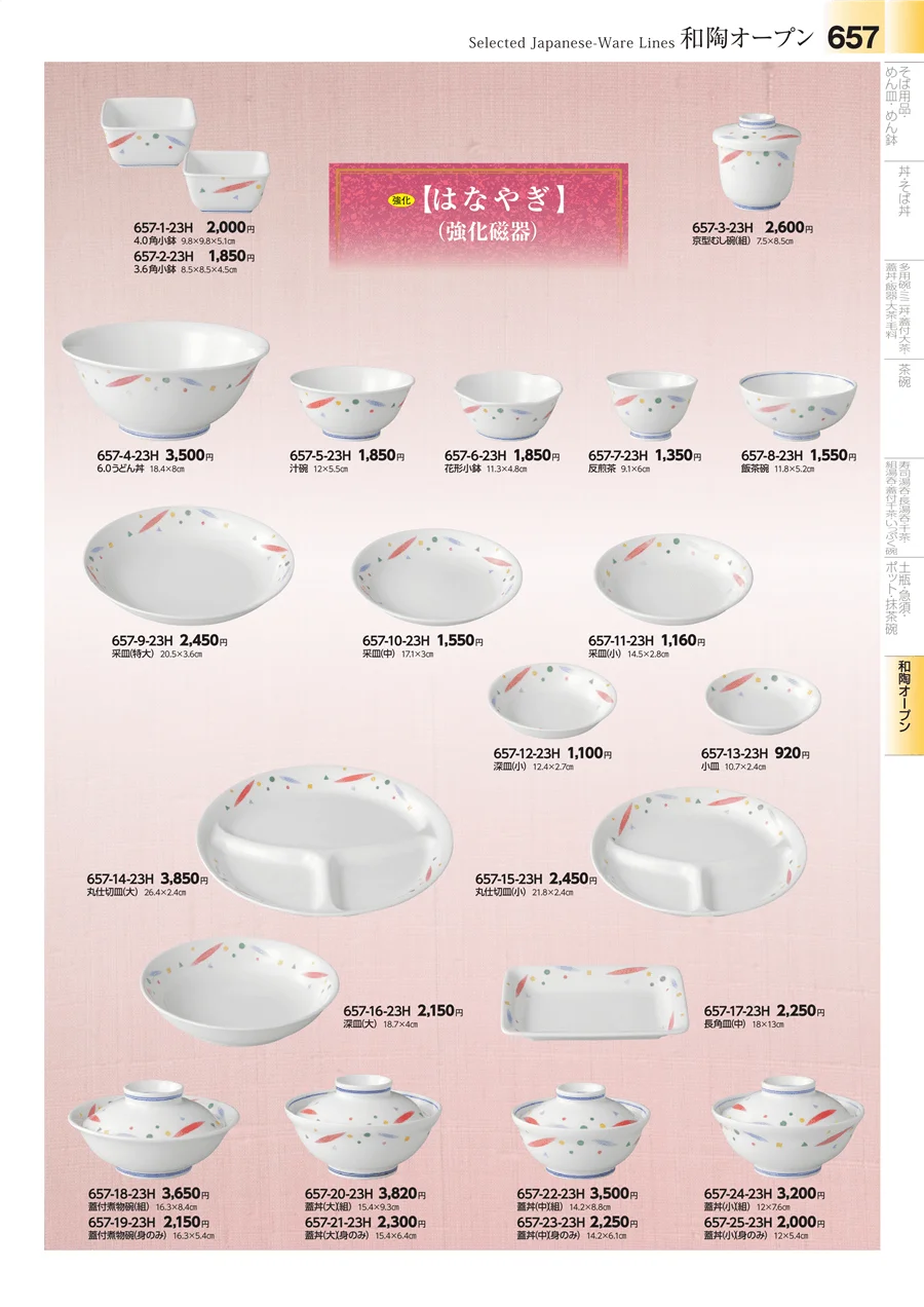 和食器シリーズ ページ657