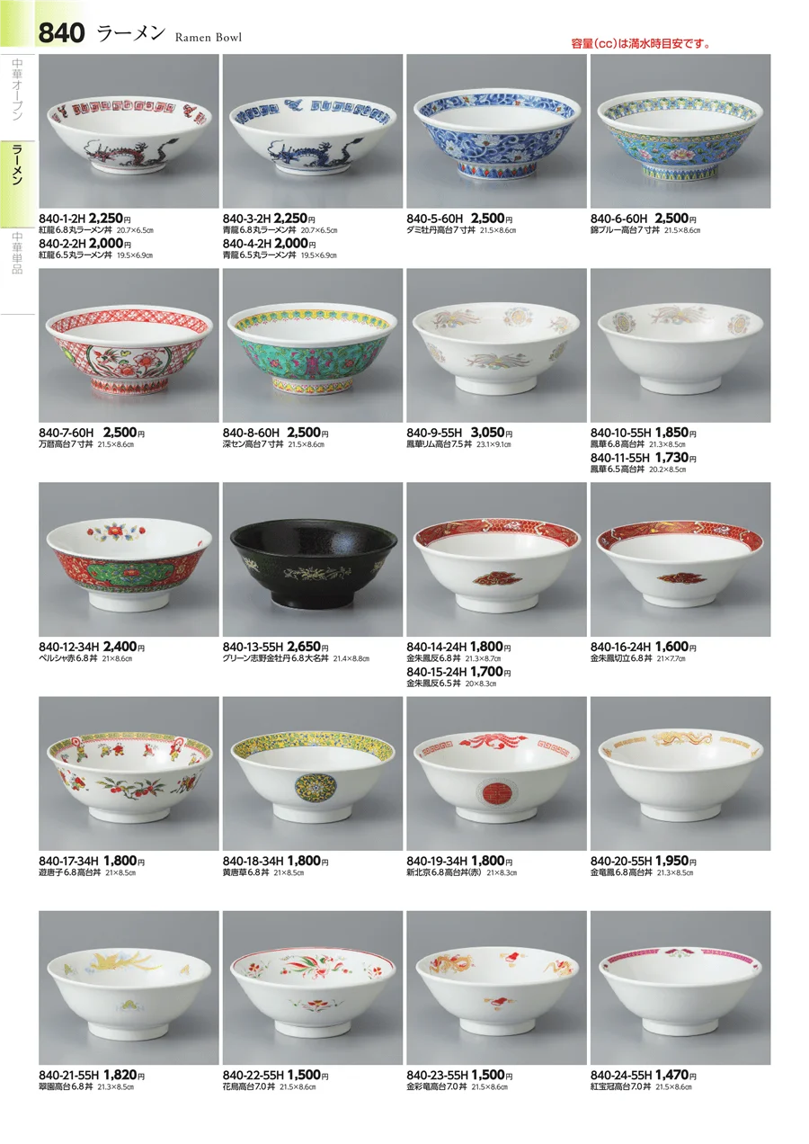 中華食器・ラーメン ページ840