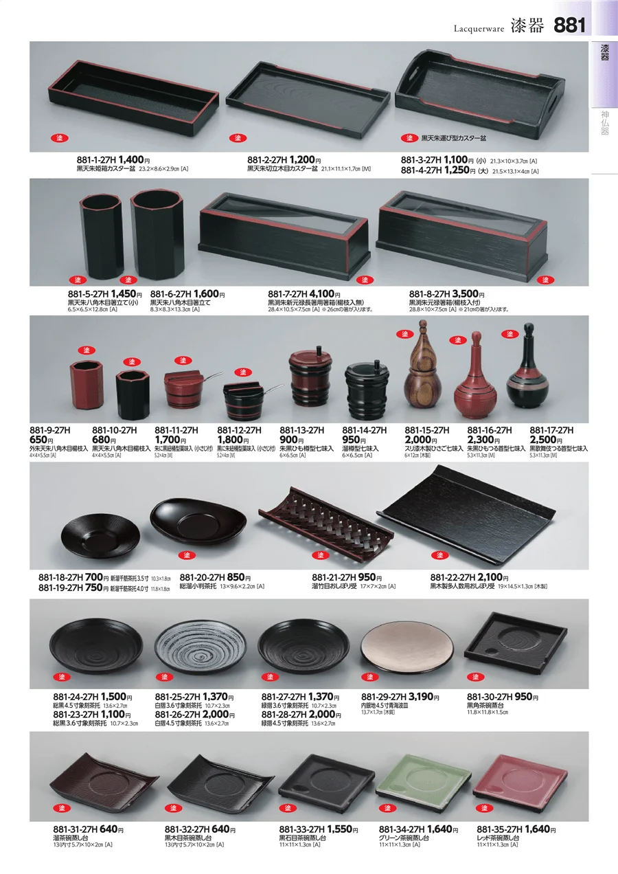 その他漆器・木製品 ページ881