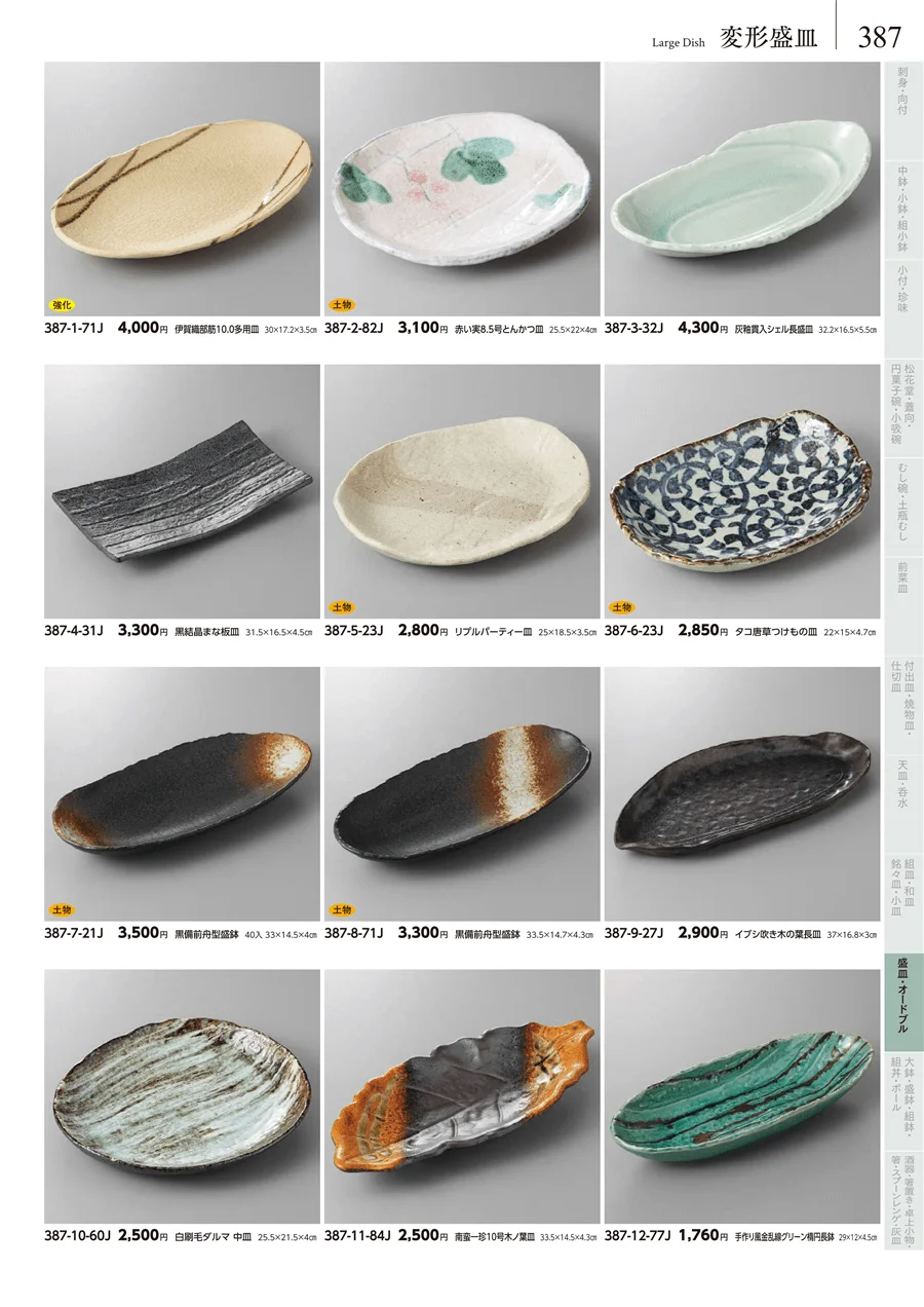 変形盛皿 ページ387
