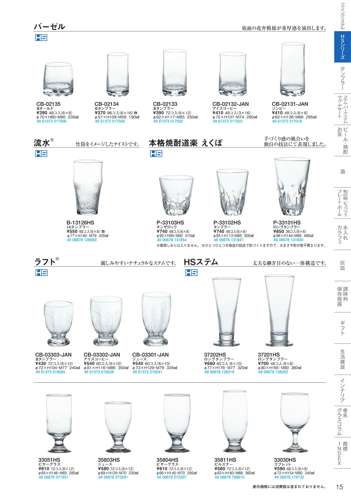 東洋佐々木ガラス2020・ページ番号15・HSシリーズ