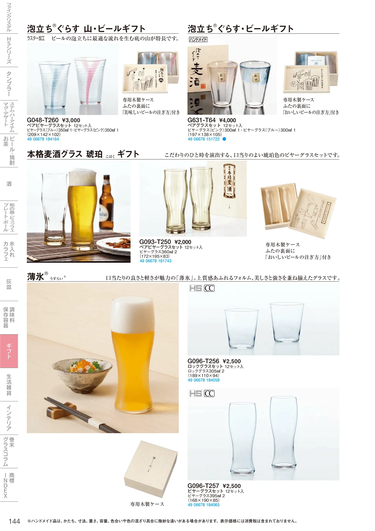 東洋佐々木ガラス2021・ページ番号144・ギフト