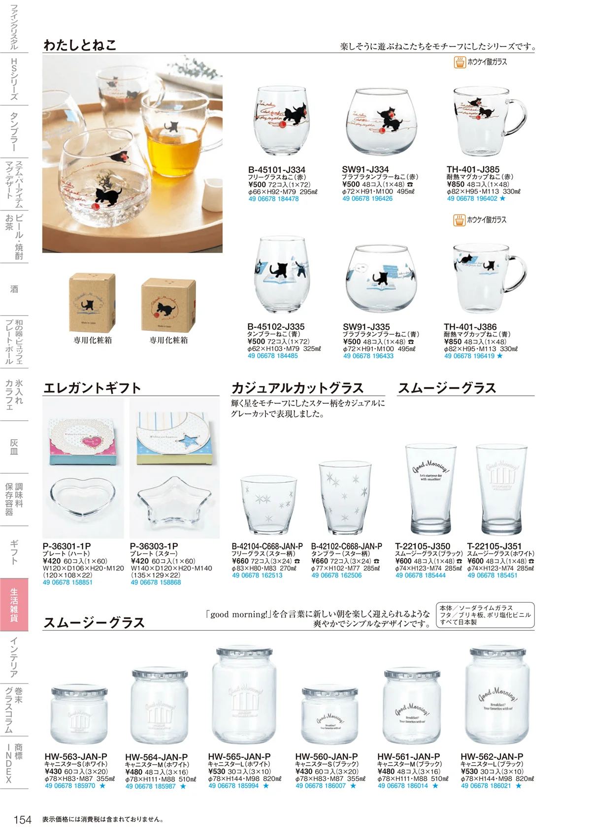 東洋佐々木ガラス2021・ページ番号154・生活雑貨