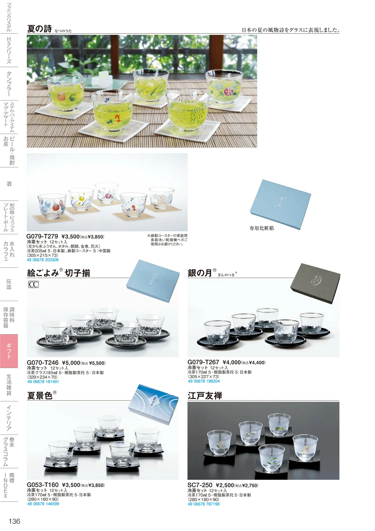 東洋佐々木ガラス2022・ページ番号136・ギフト・生活雑貨