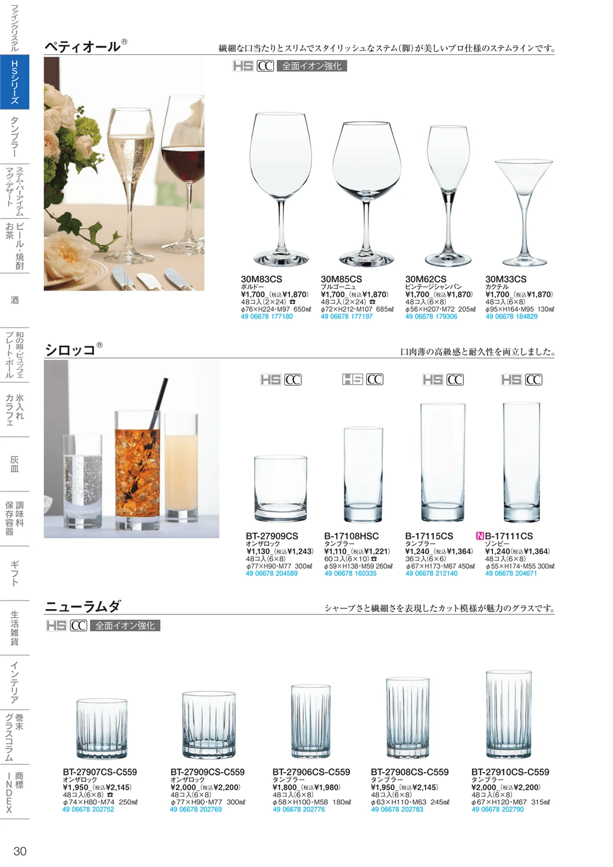 東洋佐々木ガラス2023・ページ番号30・HSシリーズ