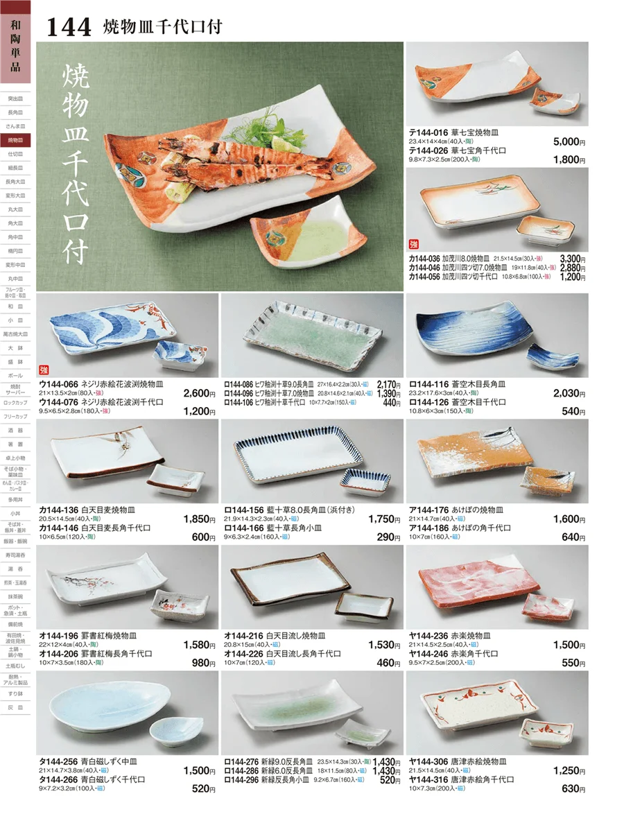 さんま皿・焼物皿・千代口 ページ144
