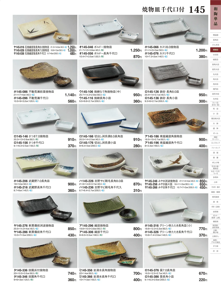 さんま皿・焼物皿・千代口 ページ145