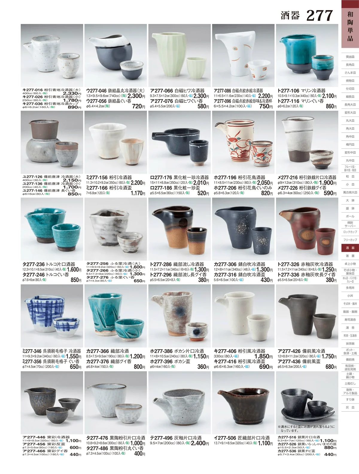 ときわ・ページ番号277・酒器