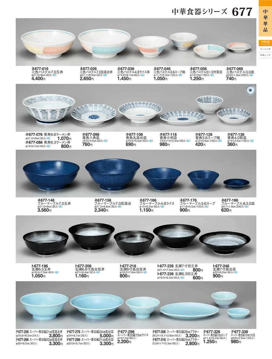 中華・アジアンオープン・中華食器（シリーズ） ページ677