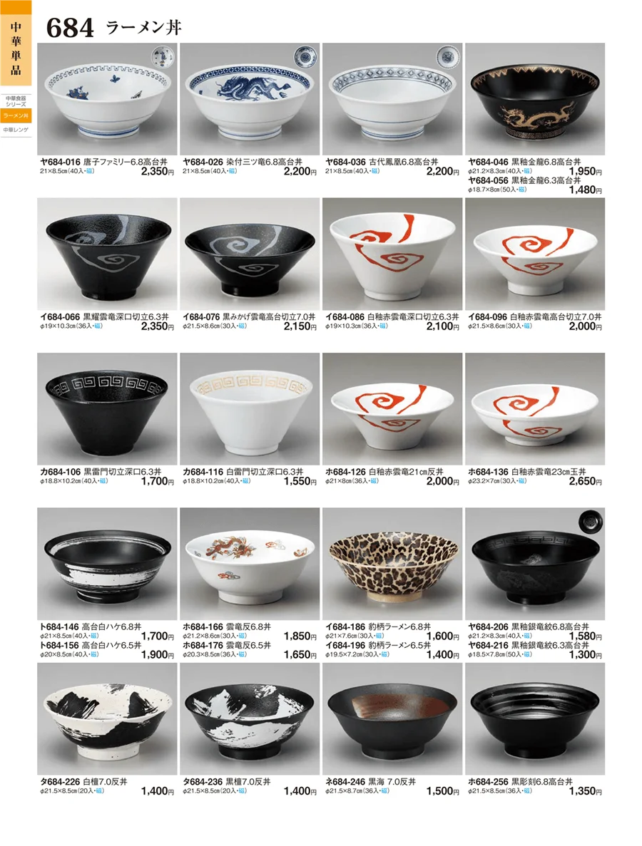 ラーメン丼・中華レンゲ ページ684