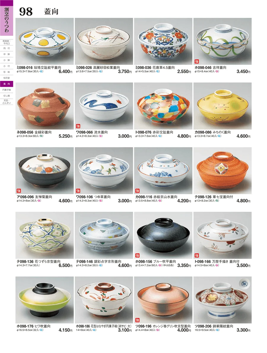 蓋向・円菓子碗 ページ98