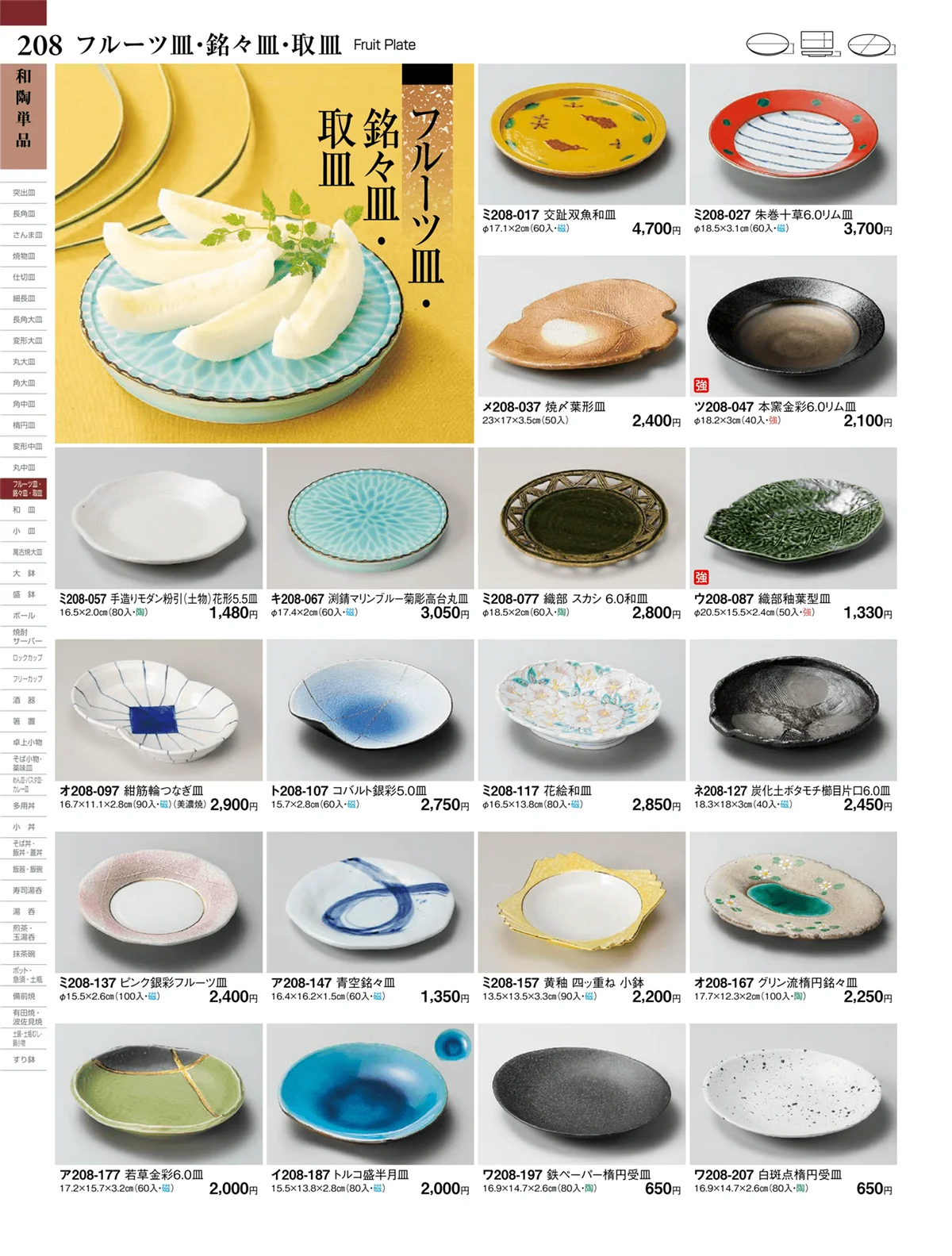 ときわvol.27・ページ番号208・フルーツ皿・銘々皿・取皿