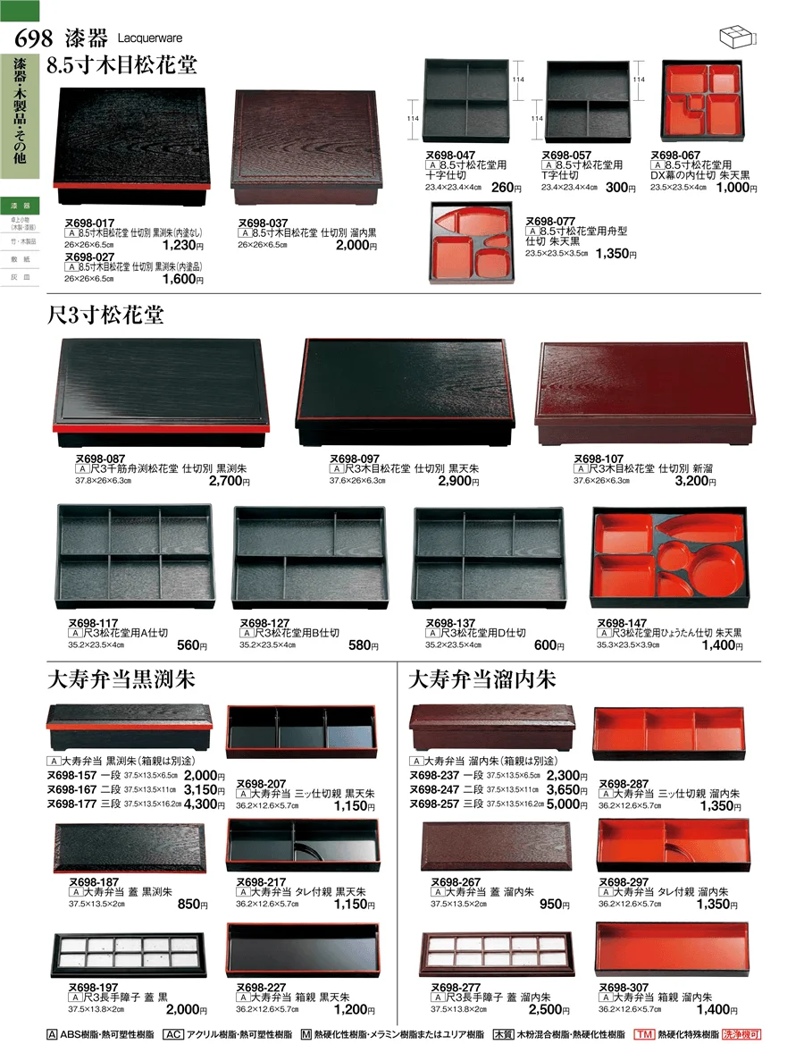 漆器・木製品・その他 ページ698