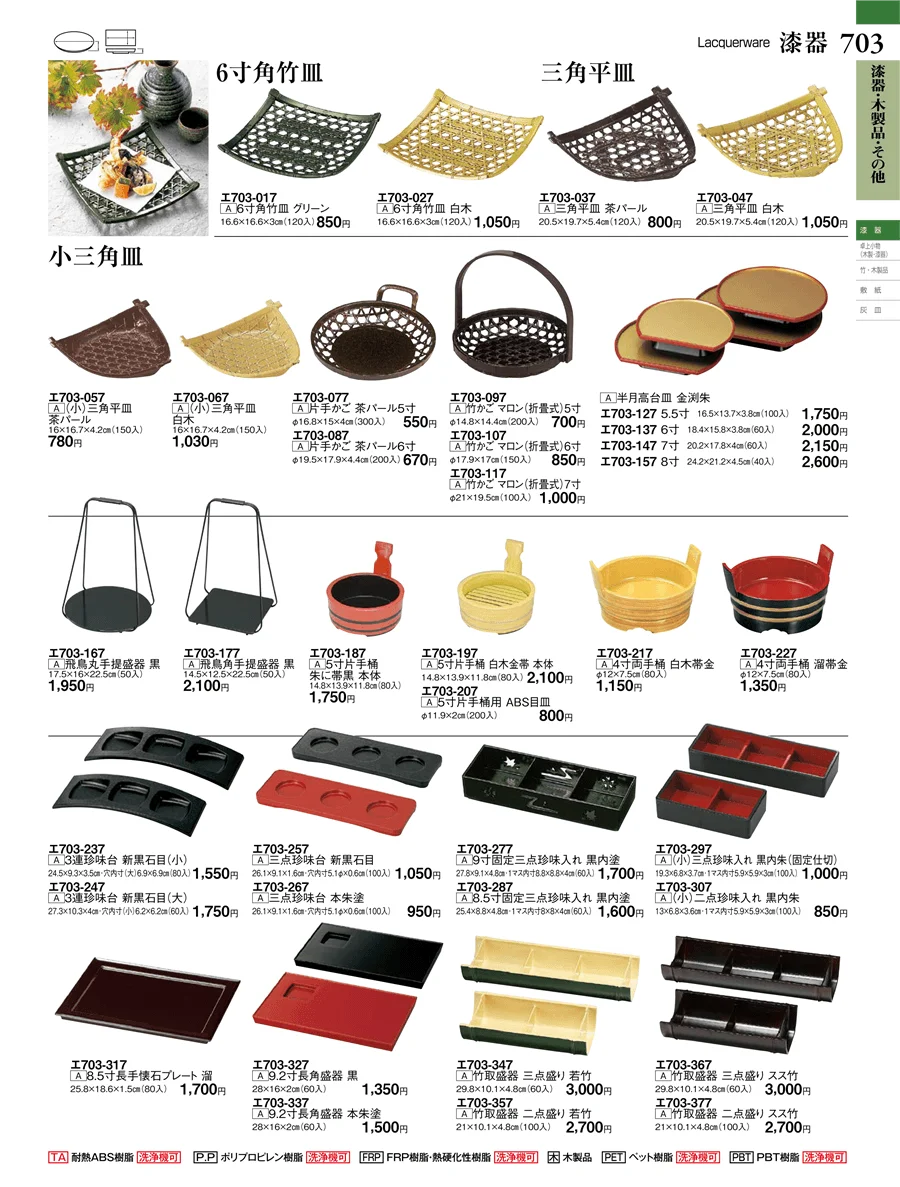 漆器・木製品・その他 ページ703